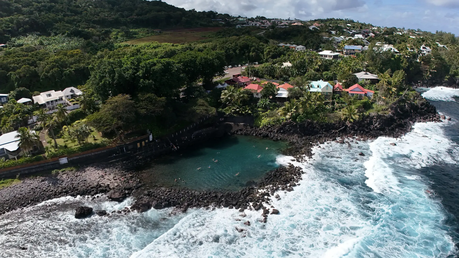 Vue aérienne de site capturée par drone