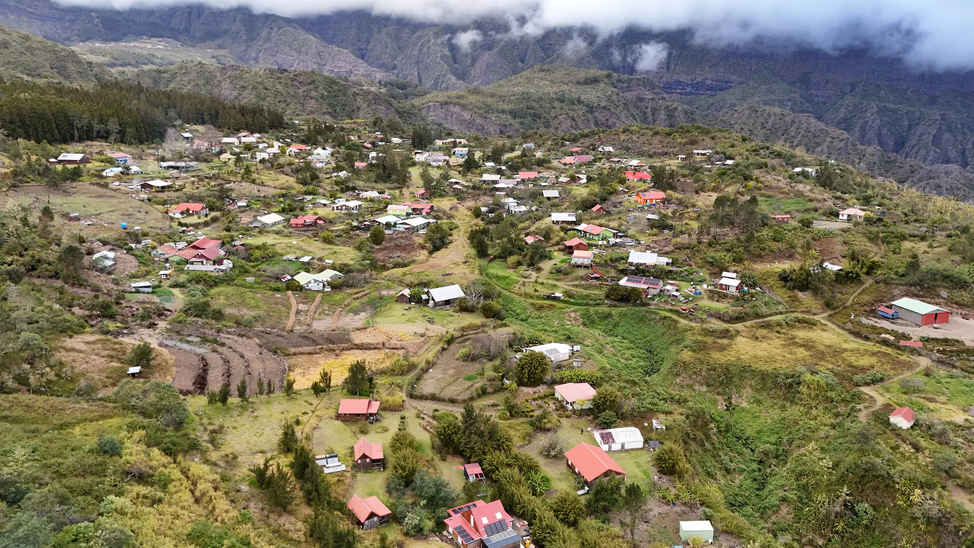 Vue aérienne de site capturée par drone